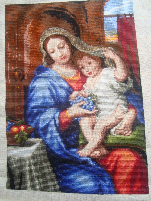 Cross-stitch Madona s grozdе