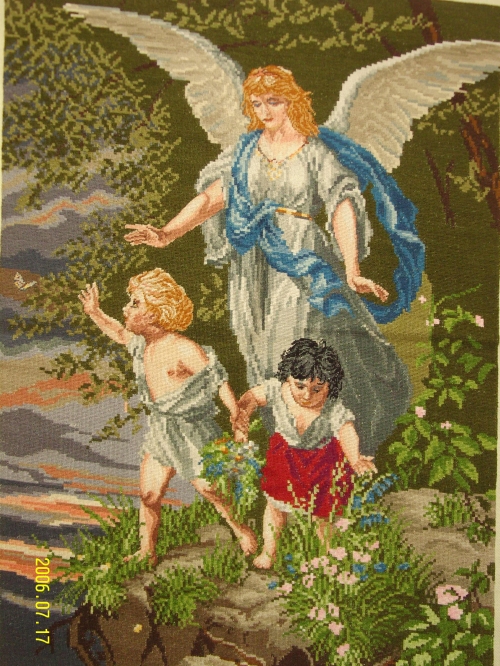 Cross-stitch Guardian Angel