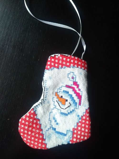 Гоблен Коледно чорапче - Снежен човек