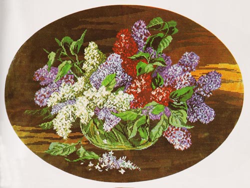 Cross-stitch Lilacs