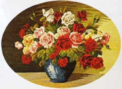 Cross-stitch Roses